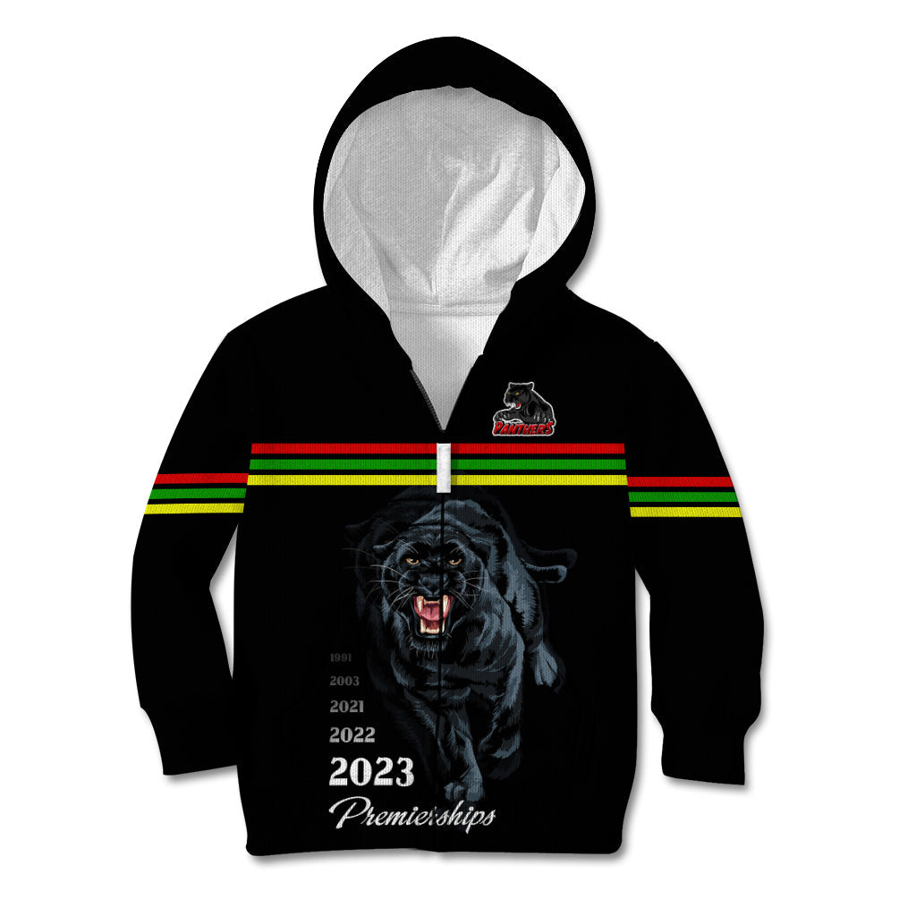 Panther Premierships Kid Hoodie Go Champions 2023 Black Simple Style - Vibe Hoodie Shop