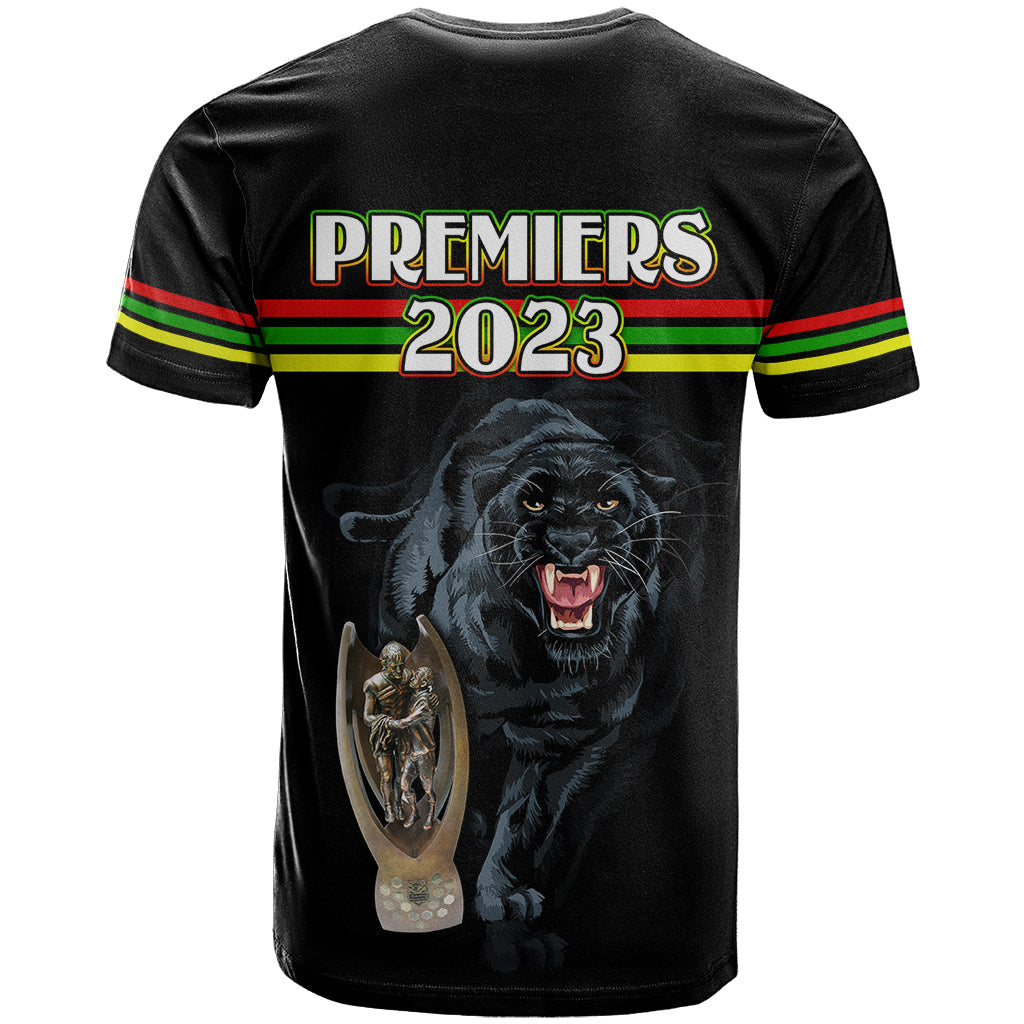 Panther Premierships T Shirt Go Champions 2023 Black Simple Style LT9 - Vibe Hoodie Shop