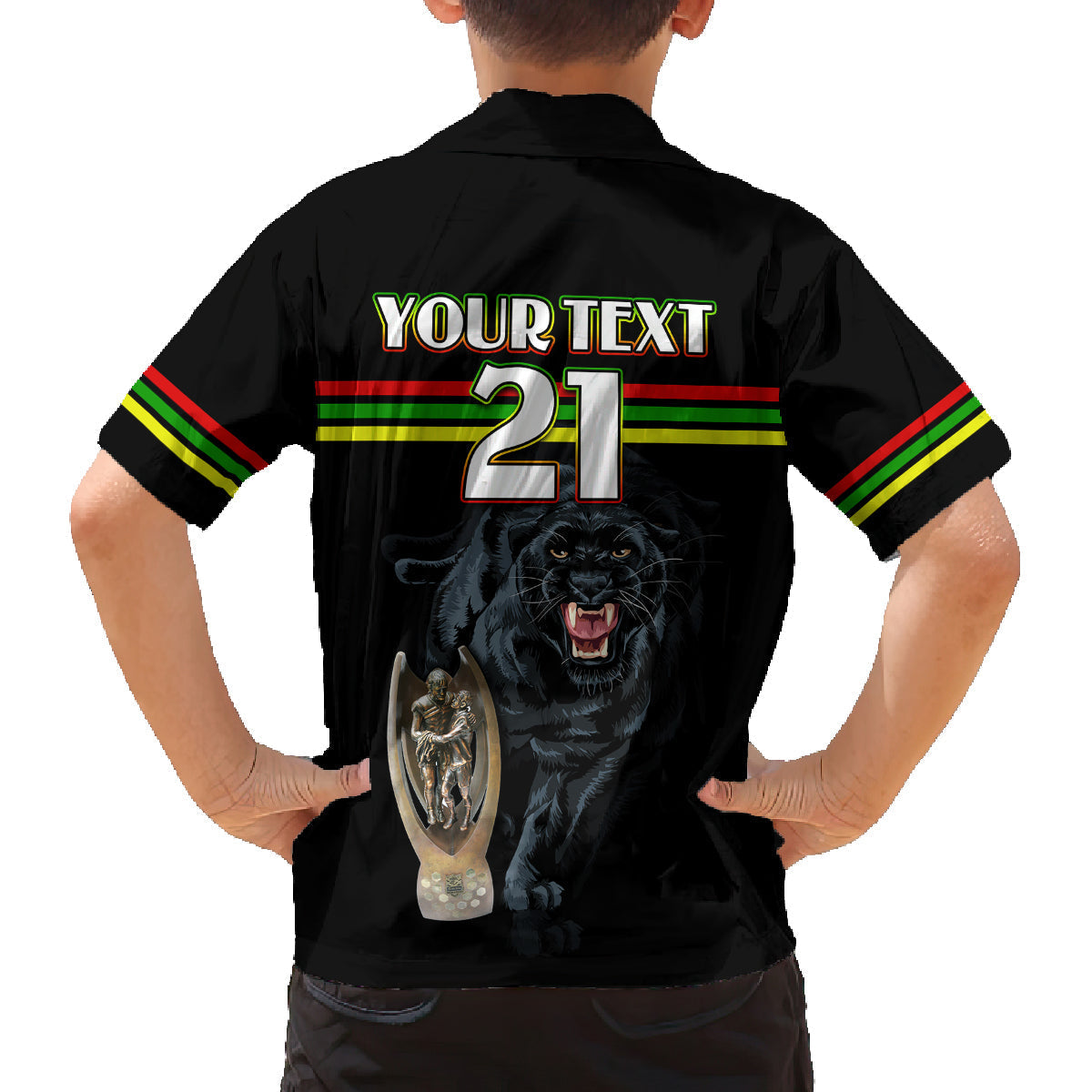 custom-panther-premierships-family-matching-off-shoulder-long-sleeve-dress-and-hawaiian-shirt-go-champions-2023-black-simple-style