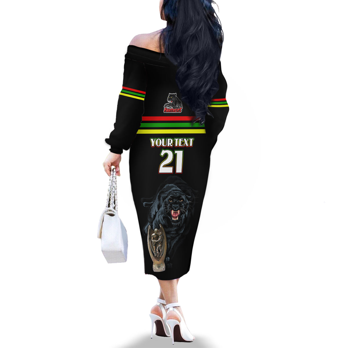 custom-panther-premierships-family-matching-off-shoulder-long-sleeve-dress-and-hawaiian-shirt-go-champions-2023-black-simple-style