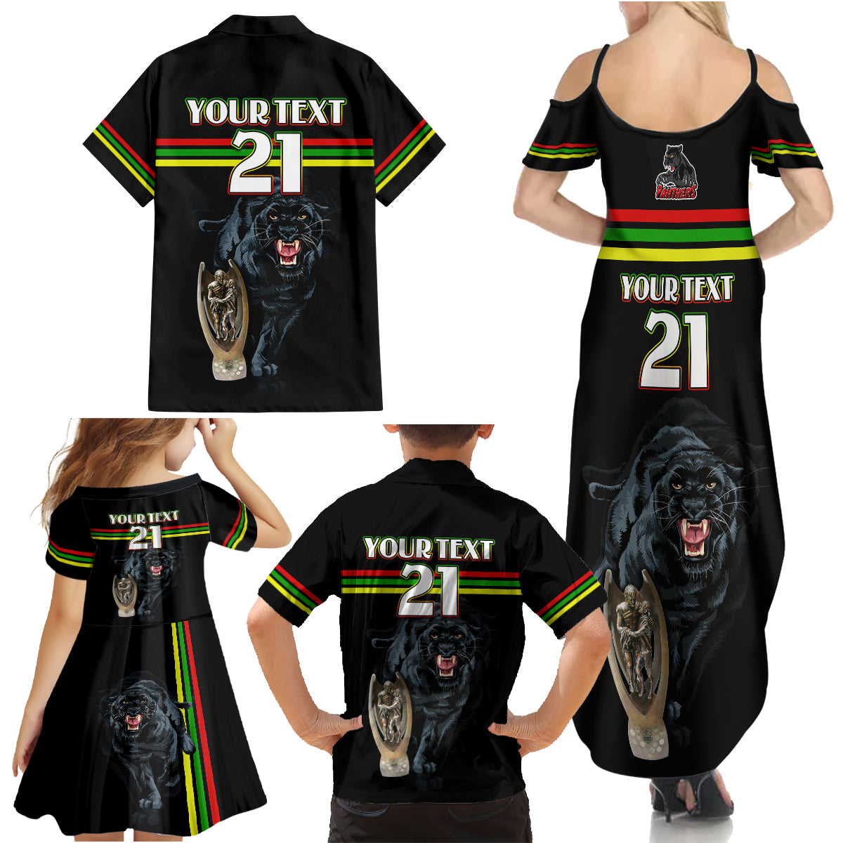 custom-panther-premierships-family-matching-summer-maxi-dress-and-hawaiian-shirt-go-champions-2023-black-simple-style