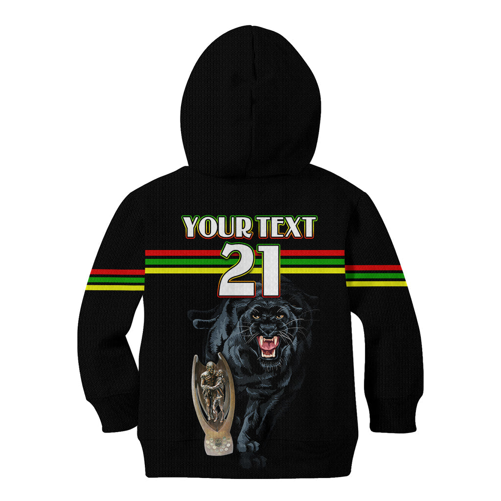 Custom Panther Premierships Kid Hoodie Go Champions 2023 Black Simple Style - Vibe Hoodie Shop