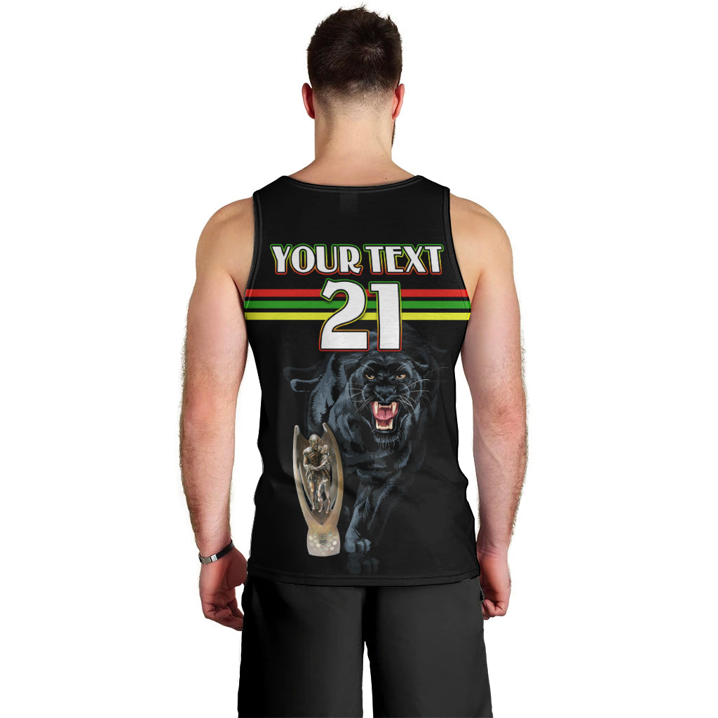 Custom Panther Premierships Men Tank Top Go Champions 2023 Black Simple Style - Vibe Hoodie Shop