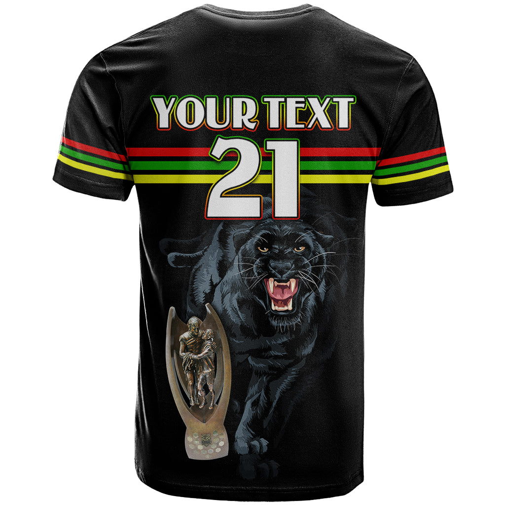 Custom Panther Premierships T Shirt Go Champions 2023 Black Simple Style LT9 - Vibe Hoodie Shop