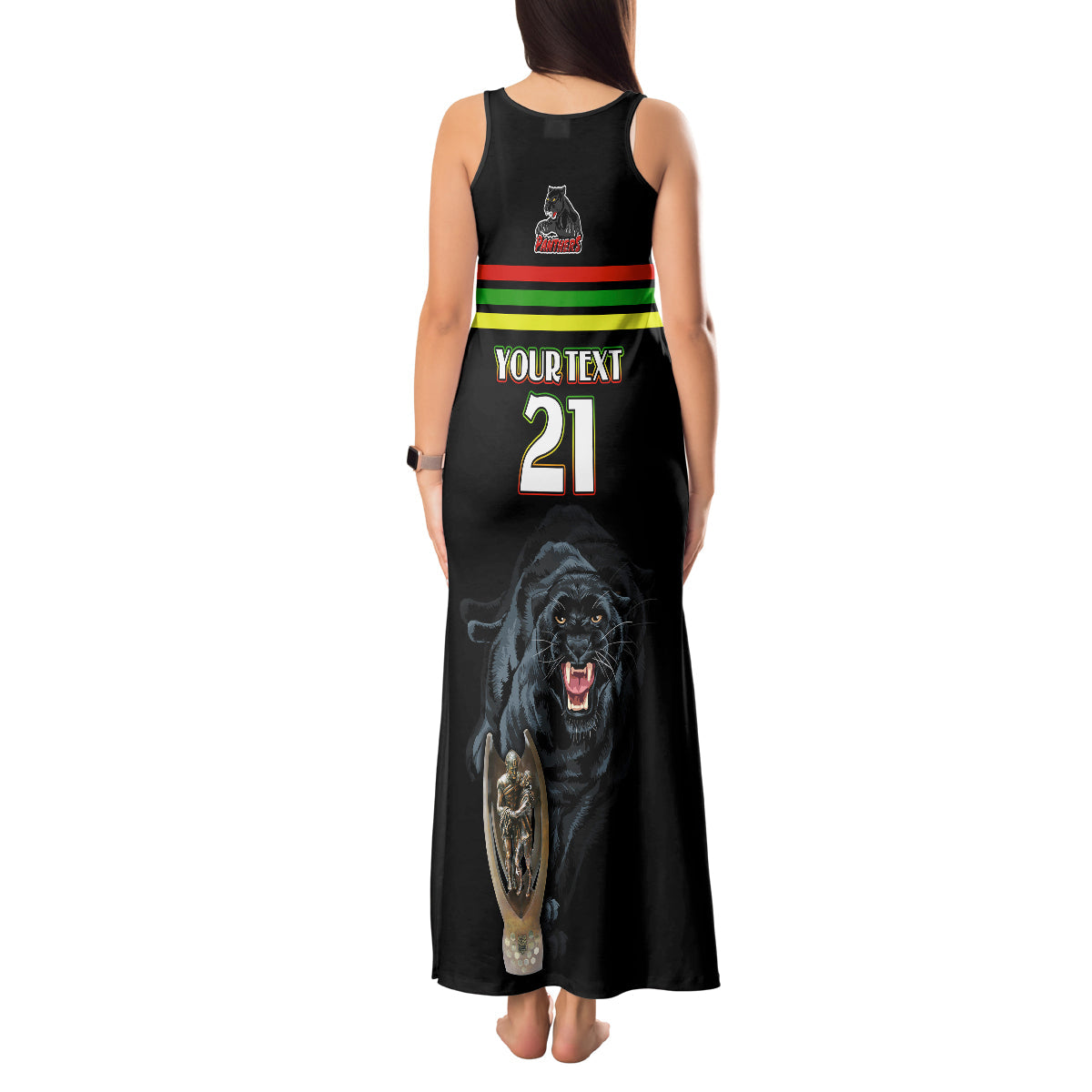 custom-panther-premierships-tank-maxi-dress-go-champions-2023-black-simple-style