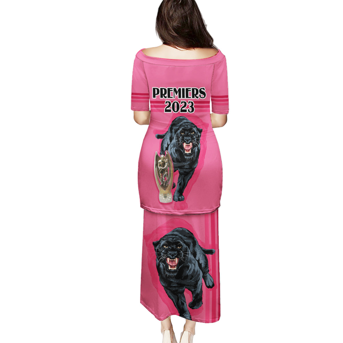 panther-premierships-family-matching-puletasi-dress-and-hawaiian-shirt-go-champions-2023-pink-simple-style