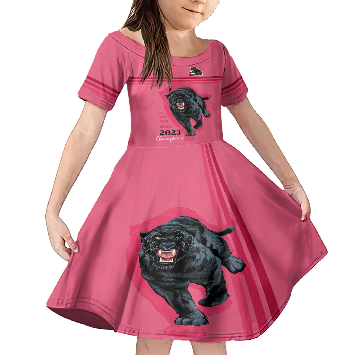 panther-premierships-family-matching-tank-maxi-dress-and-hawaiian-shirt-go-champions-2023-pink-simple-style