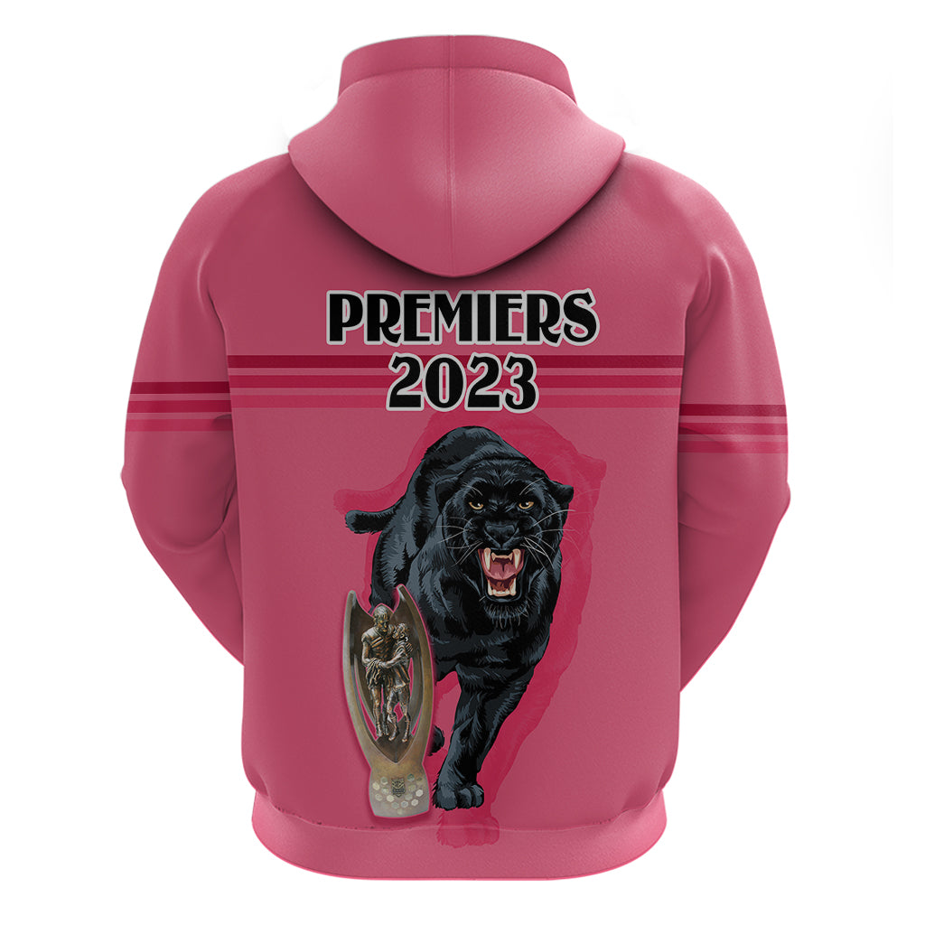 Panther Premierships Hoodie Go Champions 2023 Pink Simple Style LT9 - Vibe Hoodie Shop