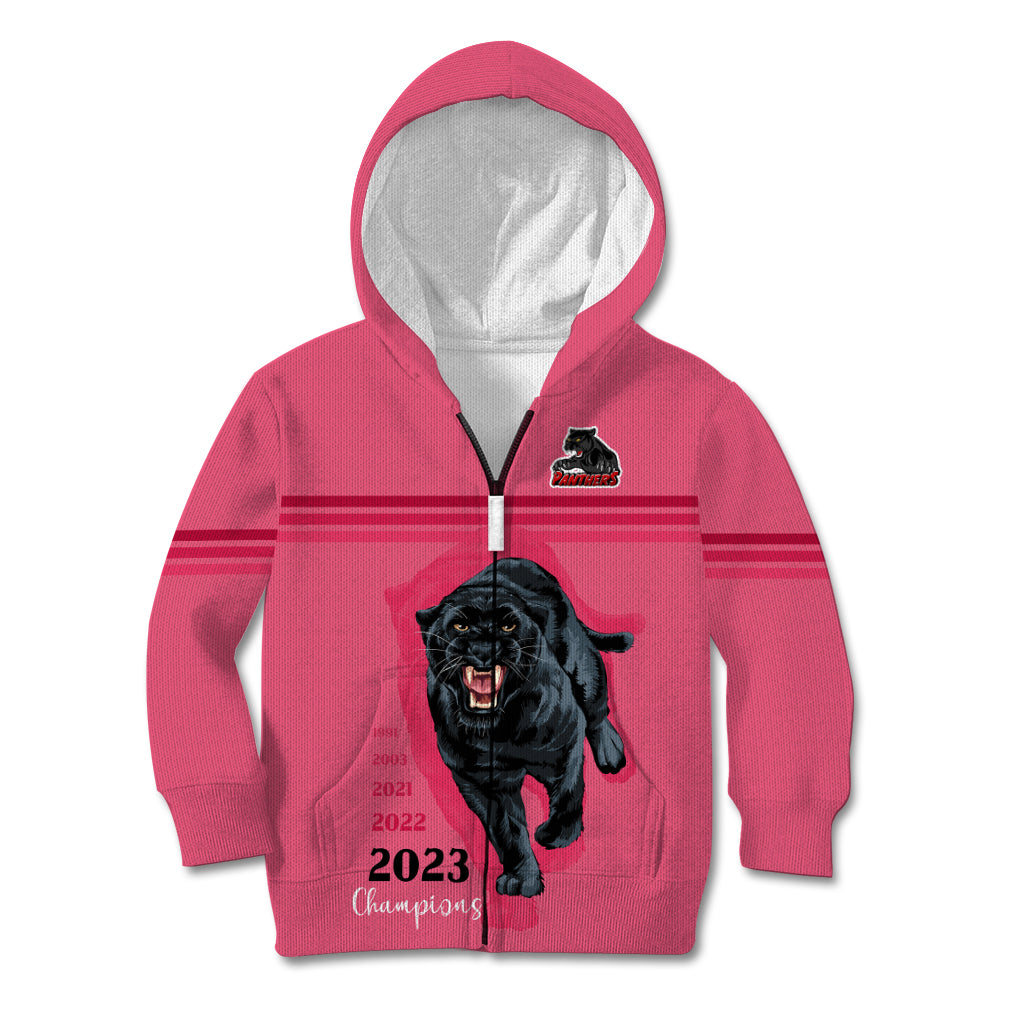 Panther Premierships Kid Hoodie Go Champions 2023 Pink Simple Style - Vibe Hoodie Shop