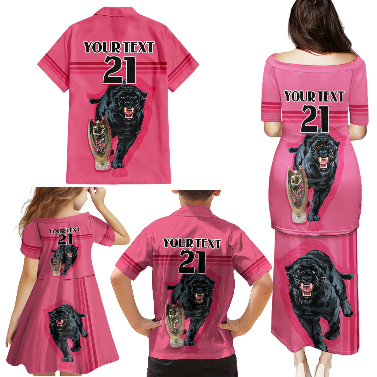 custom-panther-premierships-family-matching-puletasi-dress-and-hawaiian-shirt-go-champions-2023-pink-simple-style