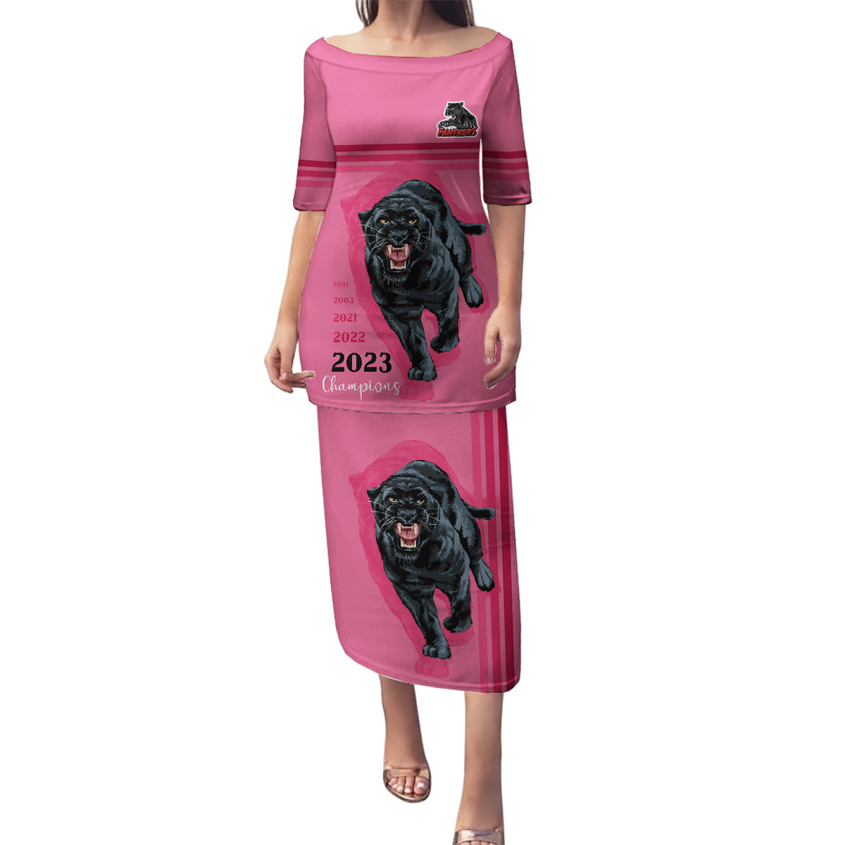 custom-panther-premierships-family-matching-puletasi-dress-and-hawaiian-shirt-go-champions-2023-pink-simple-style