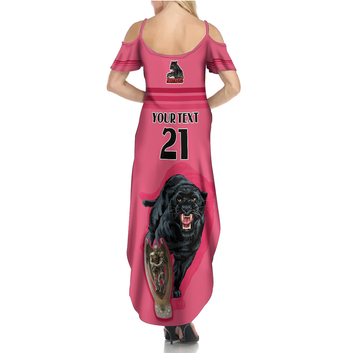 custom-panther-premierships-family-matching-summer-maxi-dress-and-hawaiian-shirt-go-champions-2023-pink-simple-style