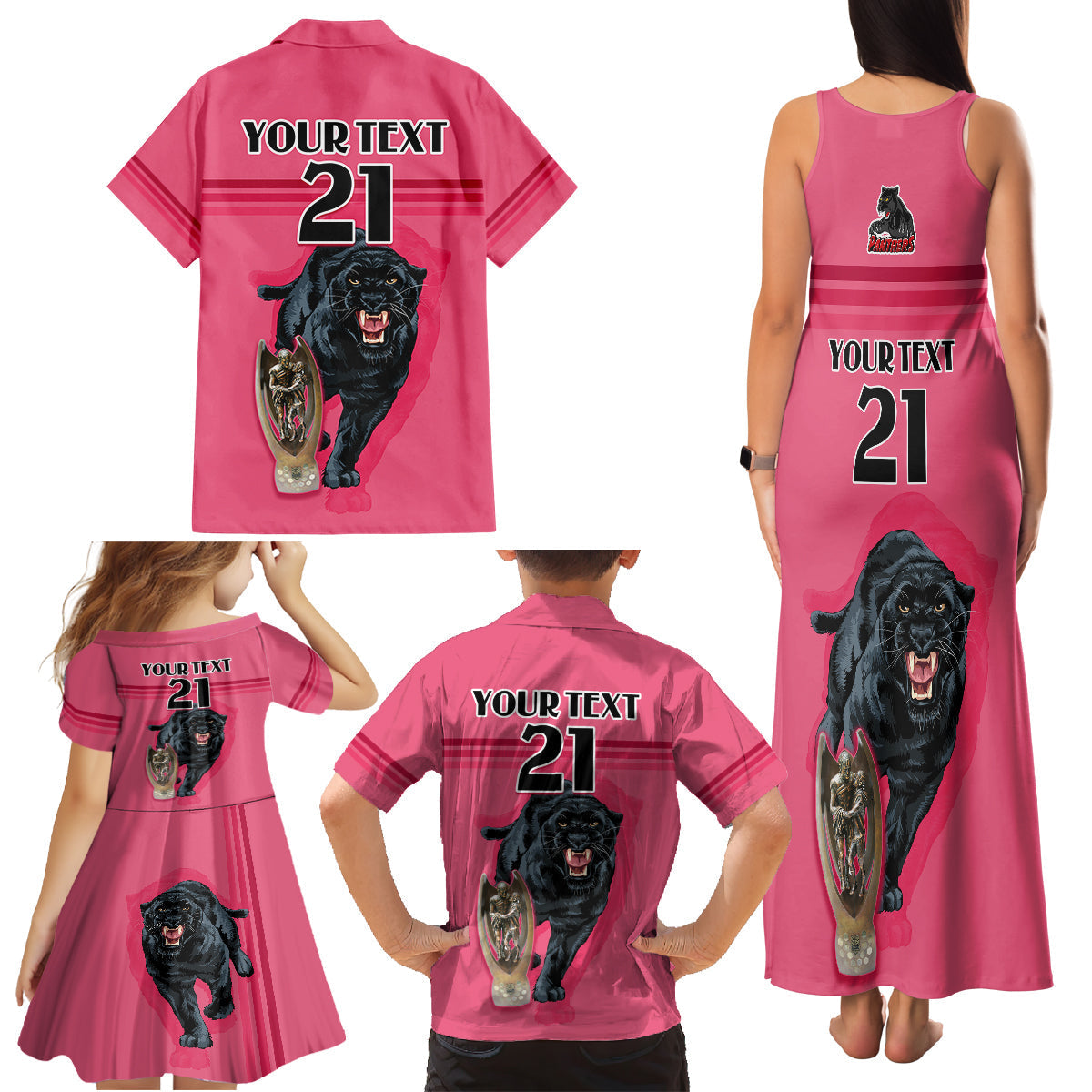 custom-panther-premierships-family-matching-tank-maxi-dress-and-hawaiian-shirt-go-champions-2023-pink-simple-style