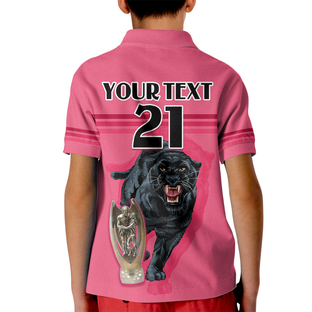 Custom Panther Premierships Kid Polo Shirt Go Champions 2023 Pink Simple Style - Vibe Hoodie Shop