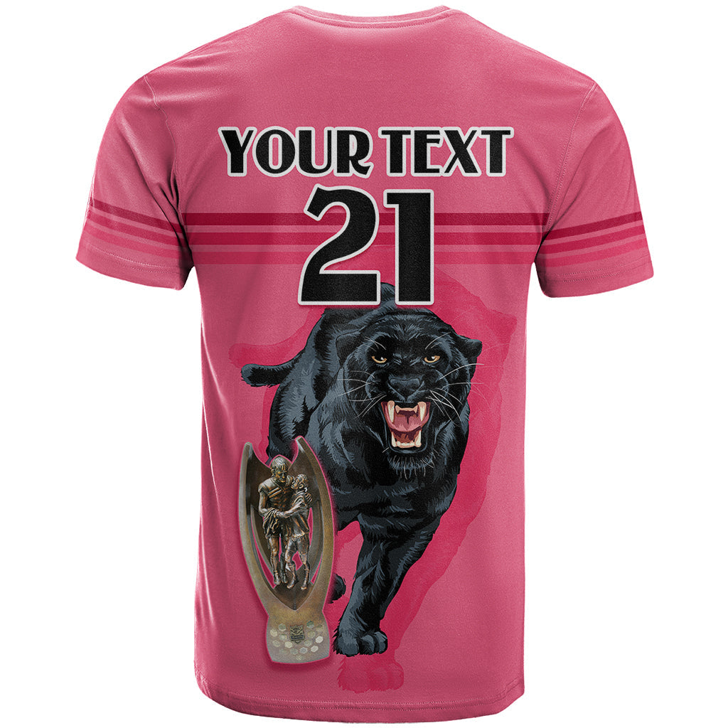 Custom Panther Premierships T Shirt Go Champions 2023 Pink Simple Style LT9 - Vibe Hoodie Shop