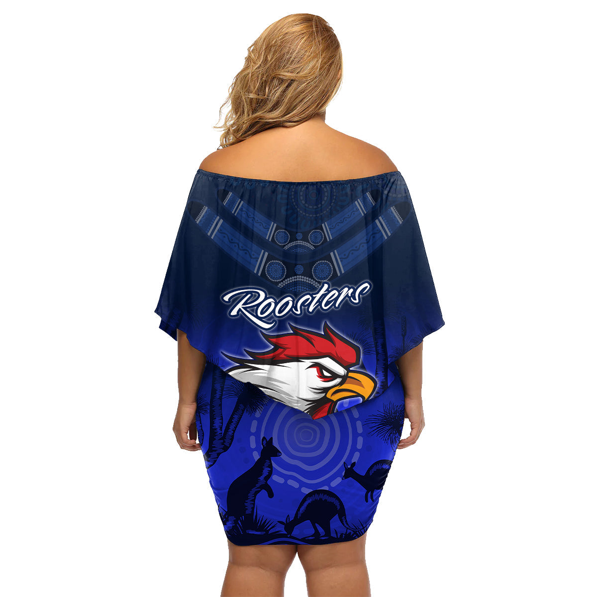 rosster-easts-to-win-family-matching-off-shoulder-short-dress-and-hawaiian-shirt-sydney-rugby-est-1908-boomerang-indeginous