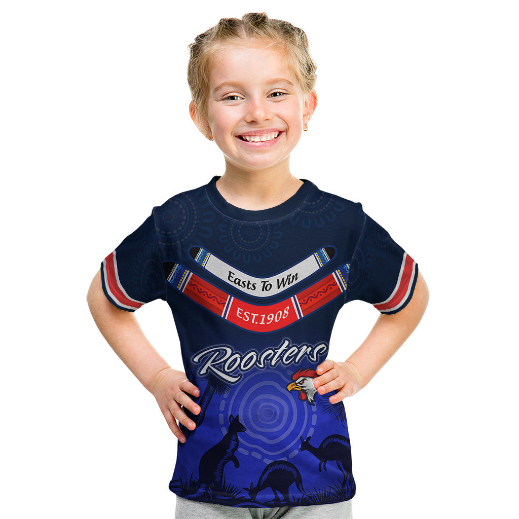 rosster-easts-to-win-kid-t-shirt-sydney-rugby-est-1908-boomerang-indeginous