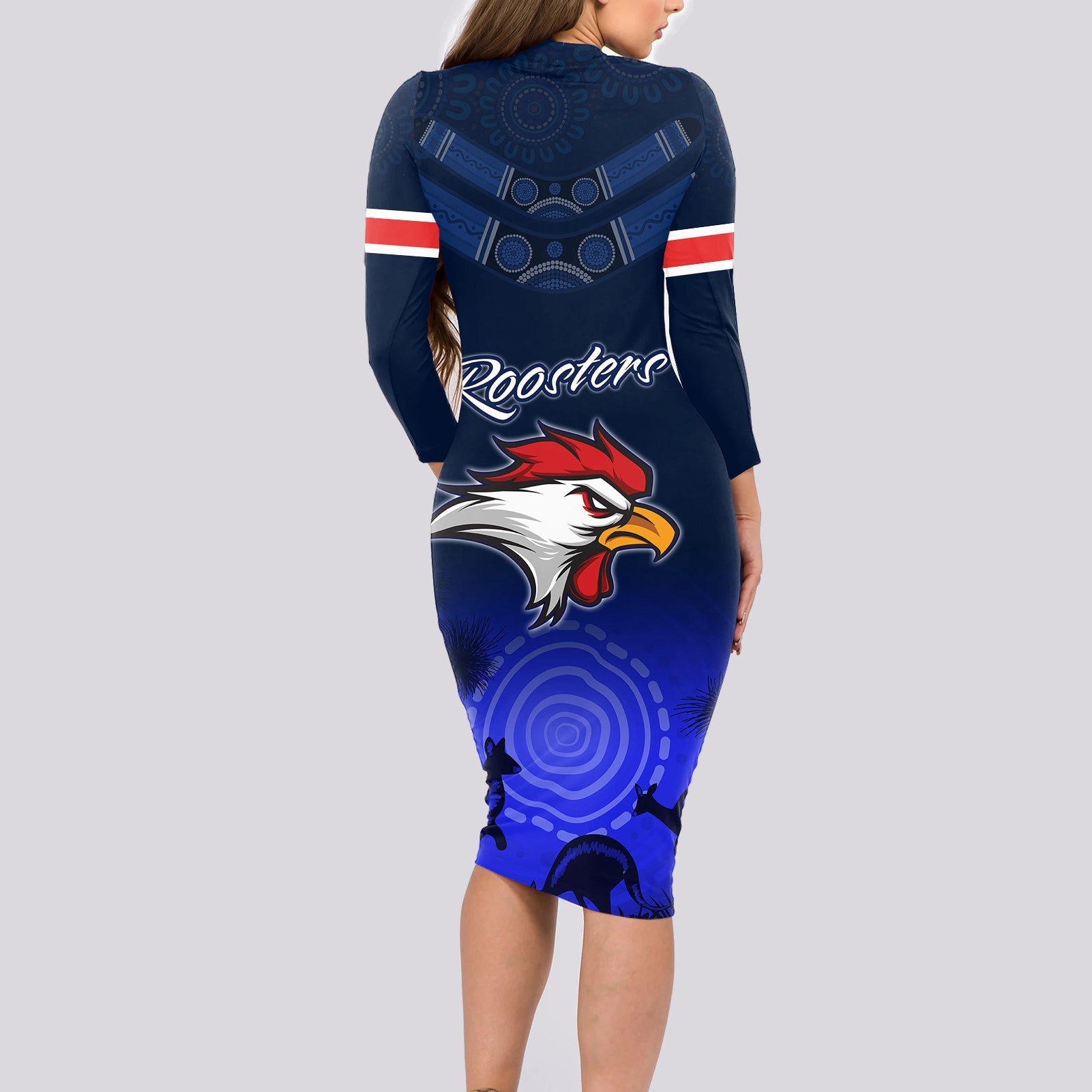 rosster-easts-to-win-long-sleeve-bodycon-dress-sydney-rugby-est-1908-boomerang-indeginous