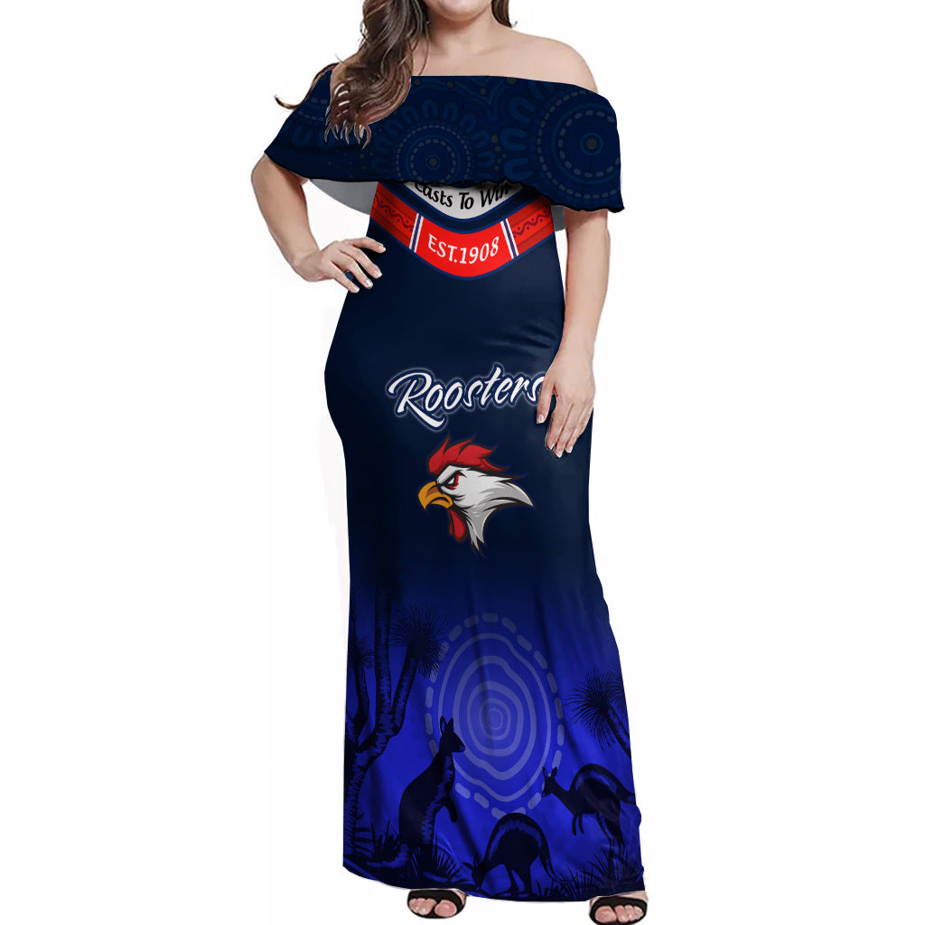 rosster-easts-to-win-off-shoulder-maxi-dress-sydney-rugby-est-1908-boomerang-indeginous