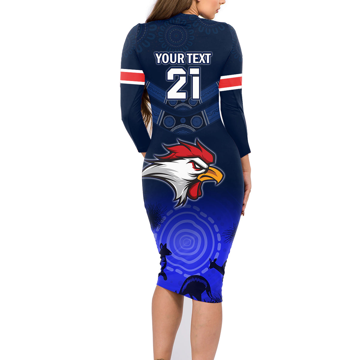 custom-rosster-easts-to-win-family-matching-long-sleeve-bodycon-dress-and-hawaiian-shirt-sydney-rugby-est-1908-boomerang-indeginous