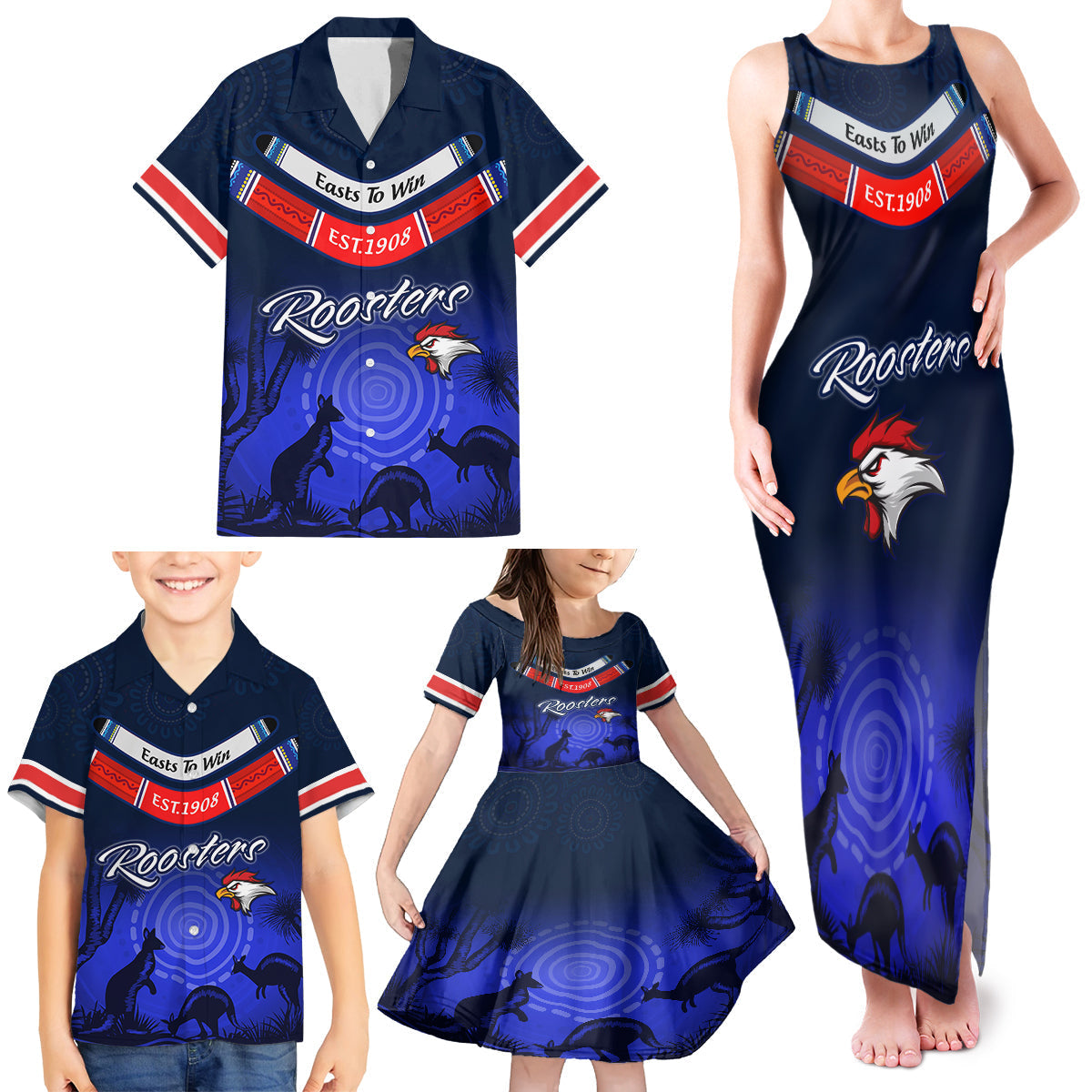 custom-rosster-easts-to-win-family-matching-tank-maxi-dress-and-hawaiian-shirt-sydney-rugby-est-1908-boomerang-indeginous