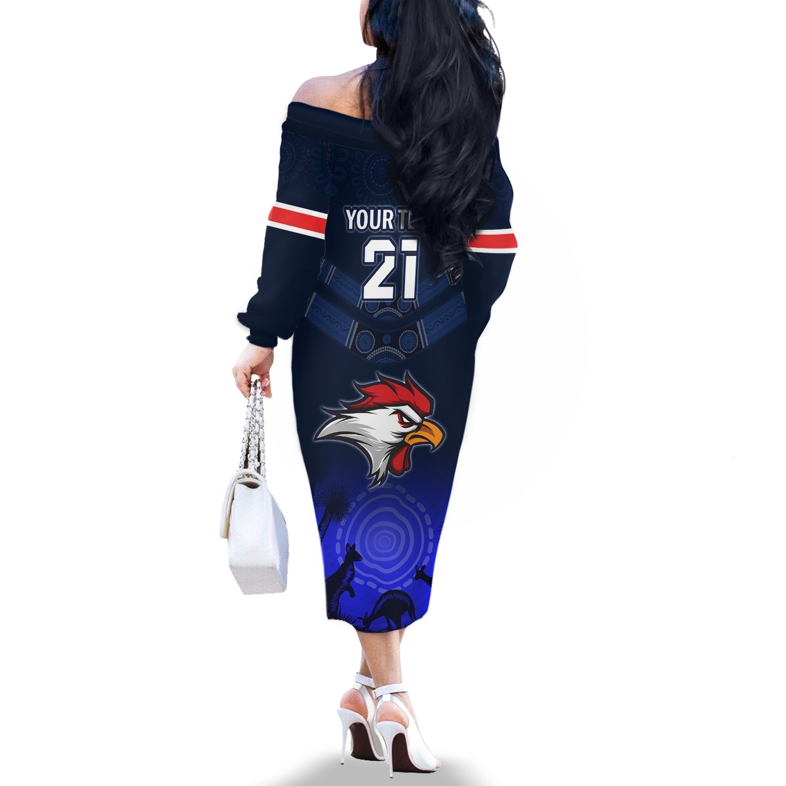 custom-rosster-easts-to-win-off-the-shoulder-long-sleeve-dress-sydney-rugby-est-1908-boomerang-indeginous