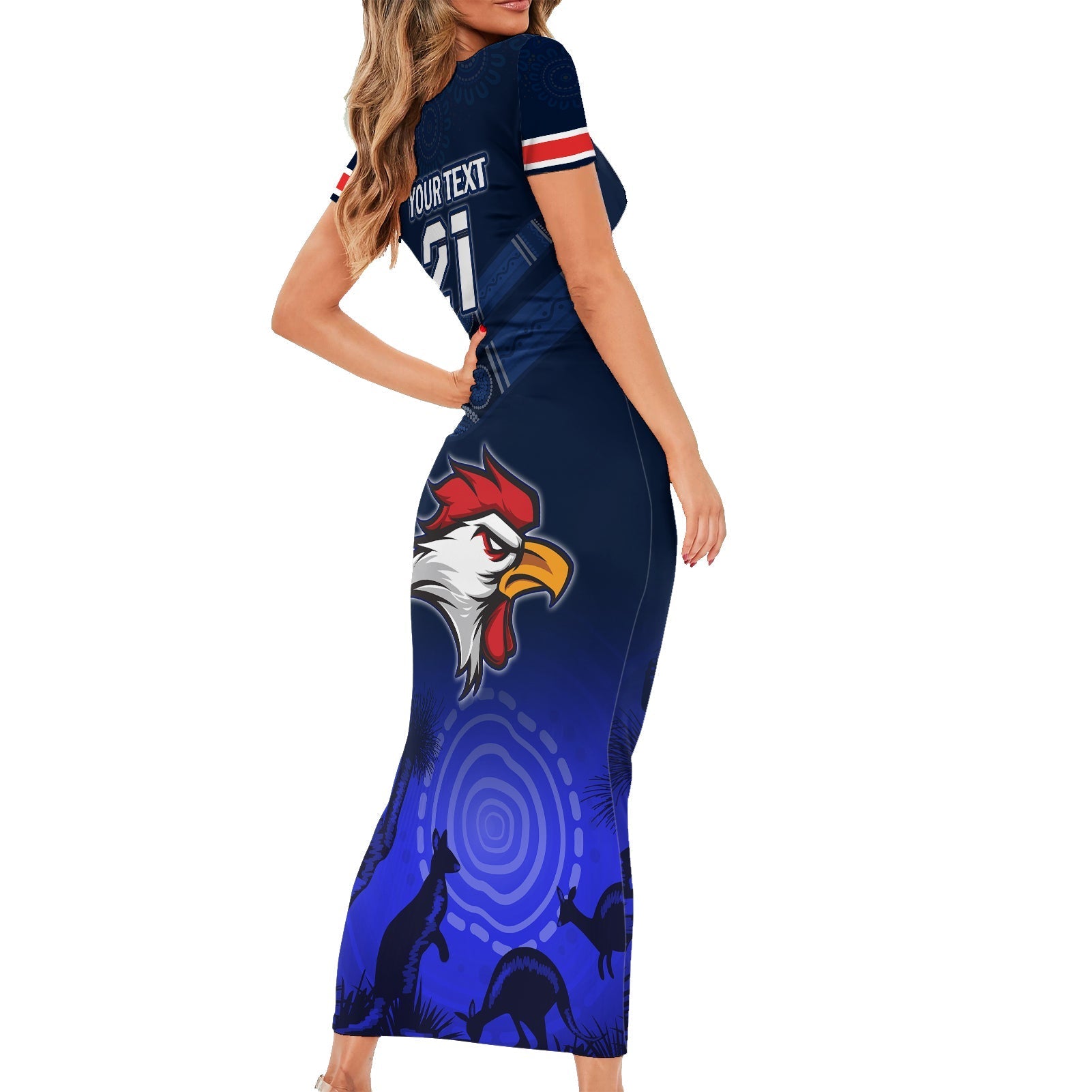 custom-rosster-easts-to-win-short-sleeve-bodycon-dress-sydney-rugby-est-1908-boomerang-indeginous