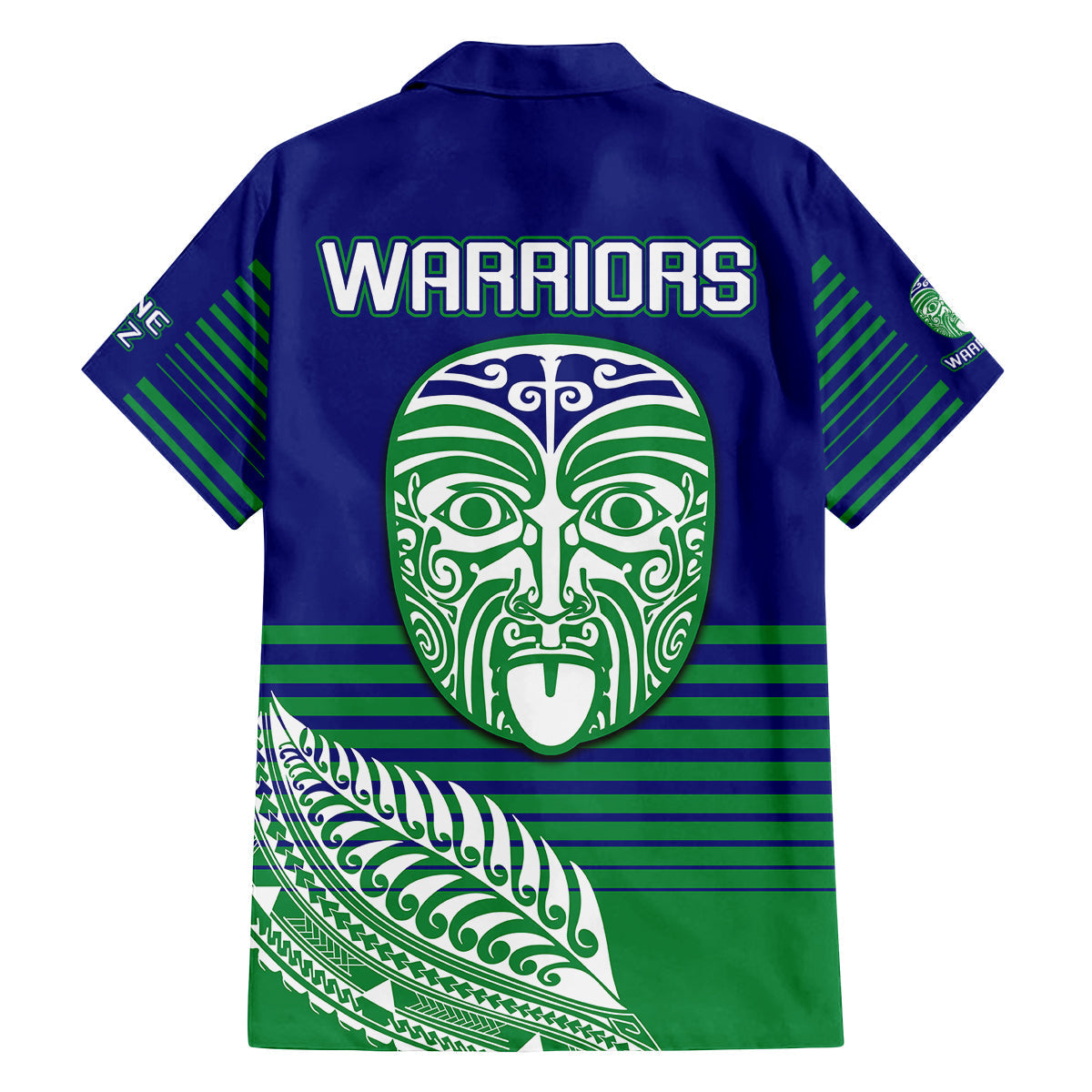 warriors-new-zealand-rugby-family-matching-tank-maxi-dress-and-hawaiian-shirt-maori-face-ta-moko-simple-style