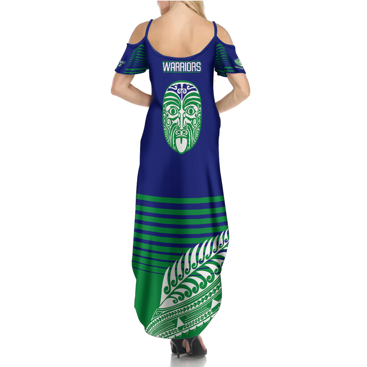 warriors-new-zealand-rugby-summer-maxi-dress-maori-face-ta-moko-simple-style