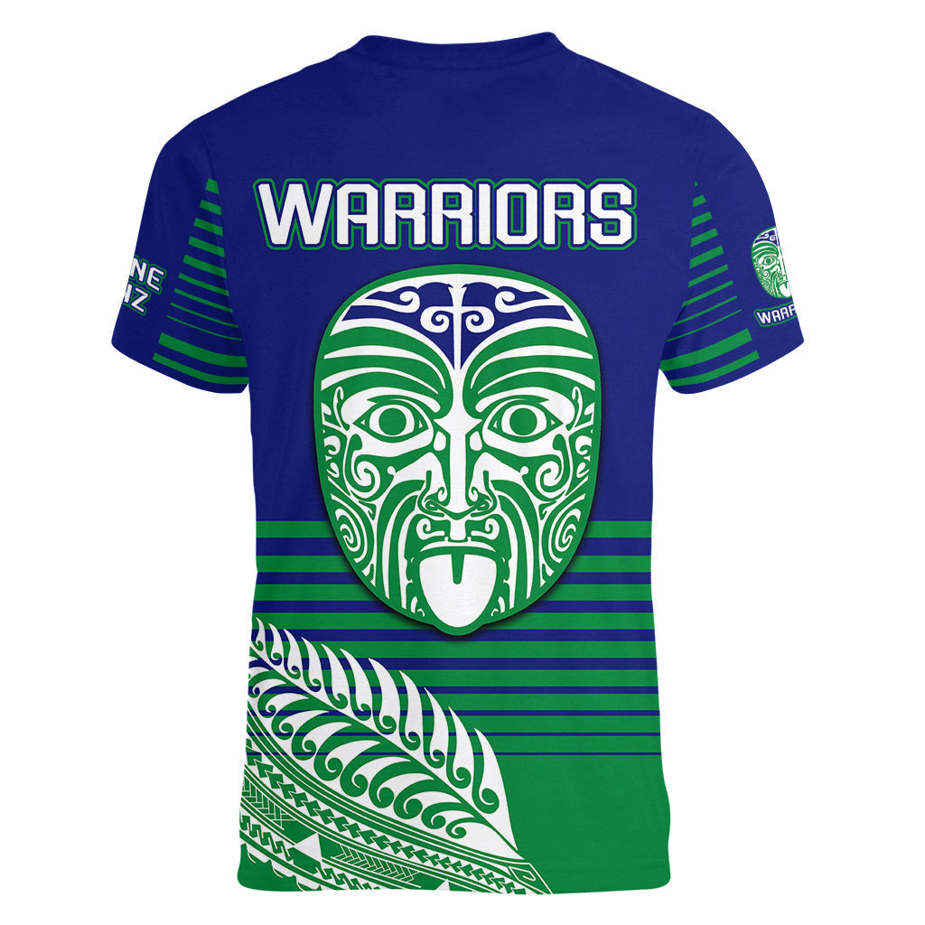 warriors-new-zealand-rugby-women-v-neck-t-shirt-maori-face-ta-moko-simple-style