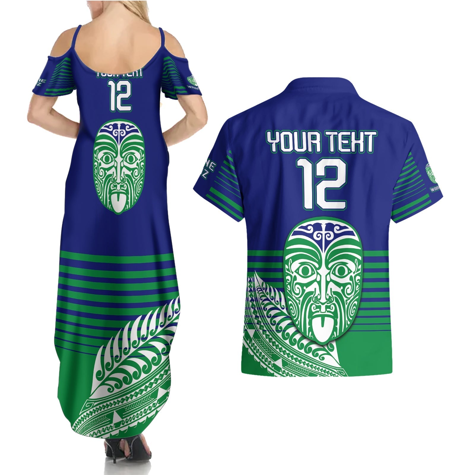 custom-warriors-new-zealand-rugby-couples-matching-summer-maxi-dress-and-hawaiian-shirt-maori-face-ta-moko-simple-style