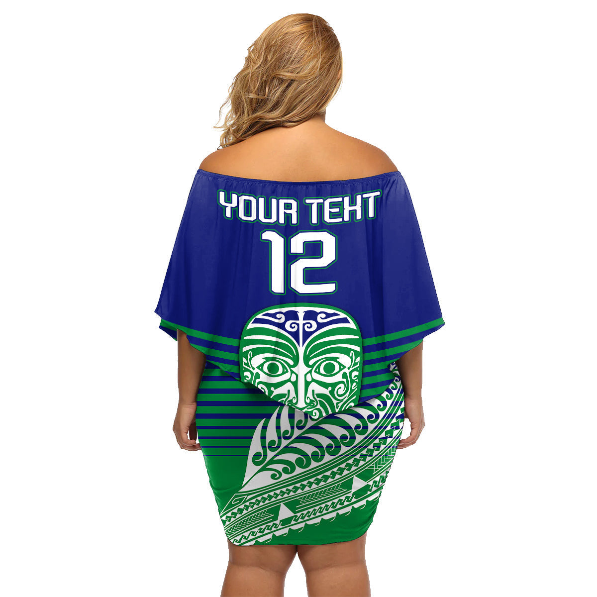 custom-warriors-new-zealand-rugby-family-matching-off-shoulder-short-dress-and-hawaiian-shirt-maori-face-ta-moko-simple-style