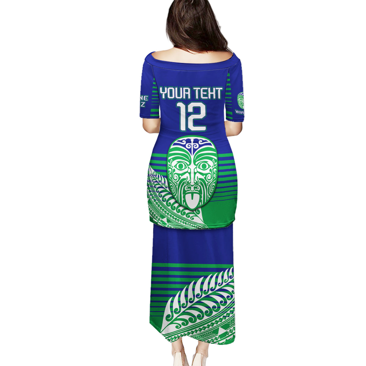 custom-warriors-new-zealand-rugby-family-matching-puletasi-dress-and-hawaiian-shirt-maori-face-ta-moko-simple-style