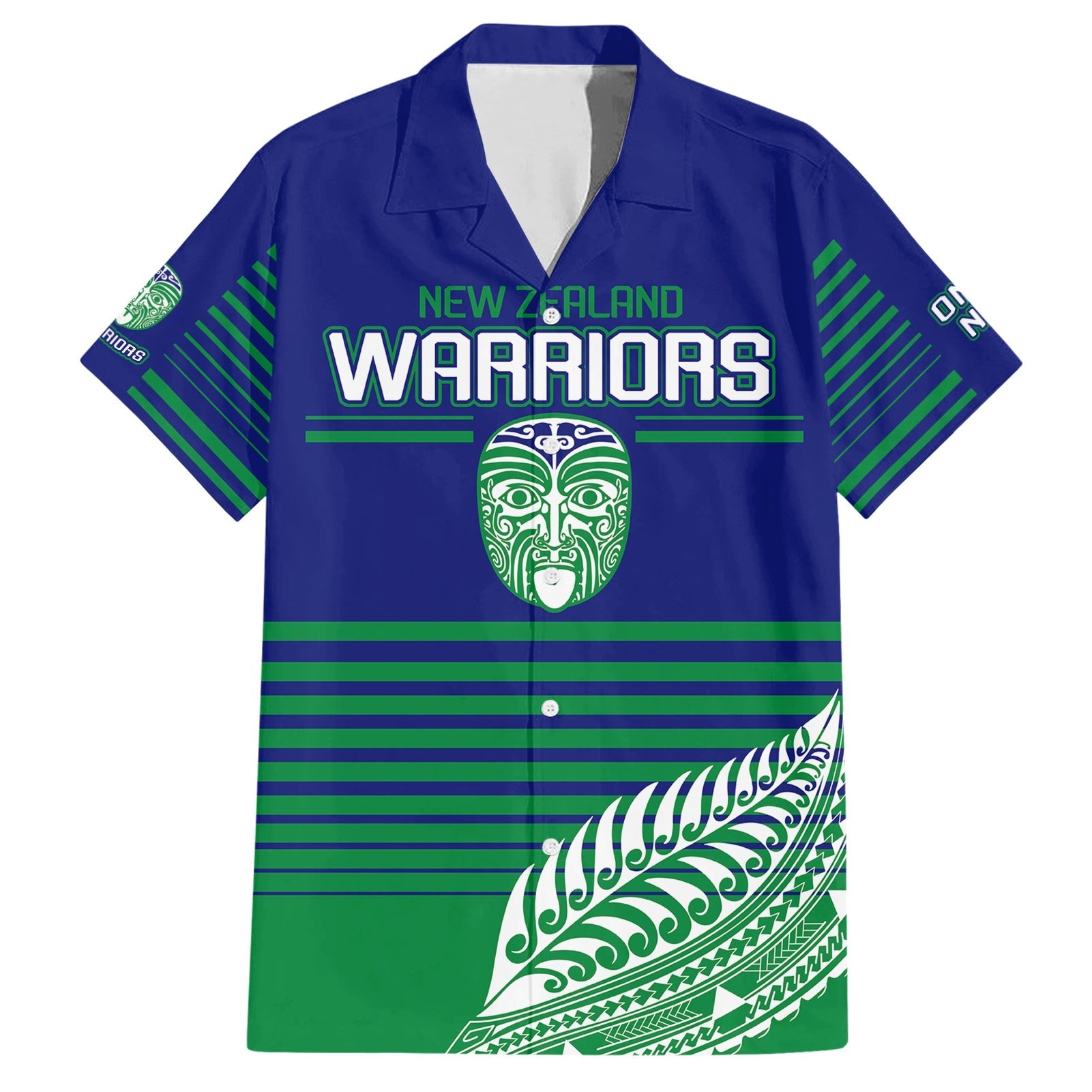 custom-warriors-new-zealand-rugby-family-matching-short-sleeve-bodycon-dress-and-hawaiian-shirt-maori-face-ta-moko-simple-style