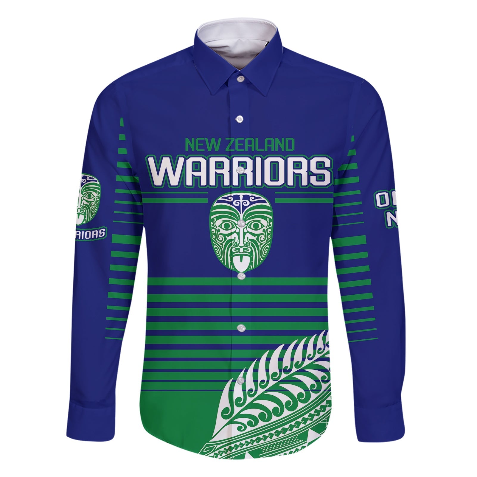 custom-warriors-new-zealand-rugby-family-matching-short-sleeve-bodycon-dress-and-hawaiian-shirt-maori-face-ta-moko-simple-style
