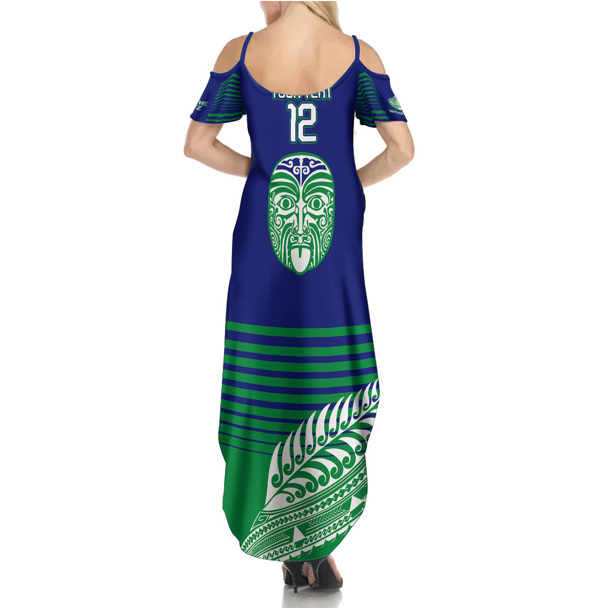 custom-warriors-new-zealand-rugby-family-matching-summer-maxi-dress-and-hawaiian-shirt-maori-face-ta-moko-simple-style