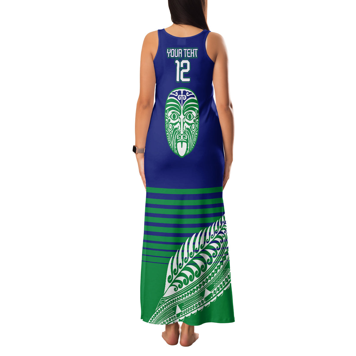 custom-warriors-new-zealand-rugby-family-matching-tank-maxi-dress-and-hawaiian-shirt-maori-face-ta-moko-simple-style