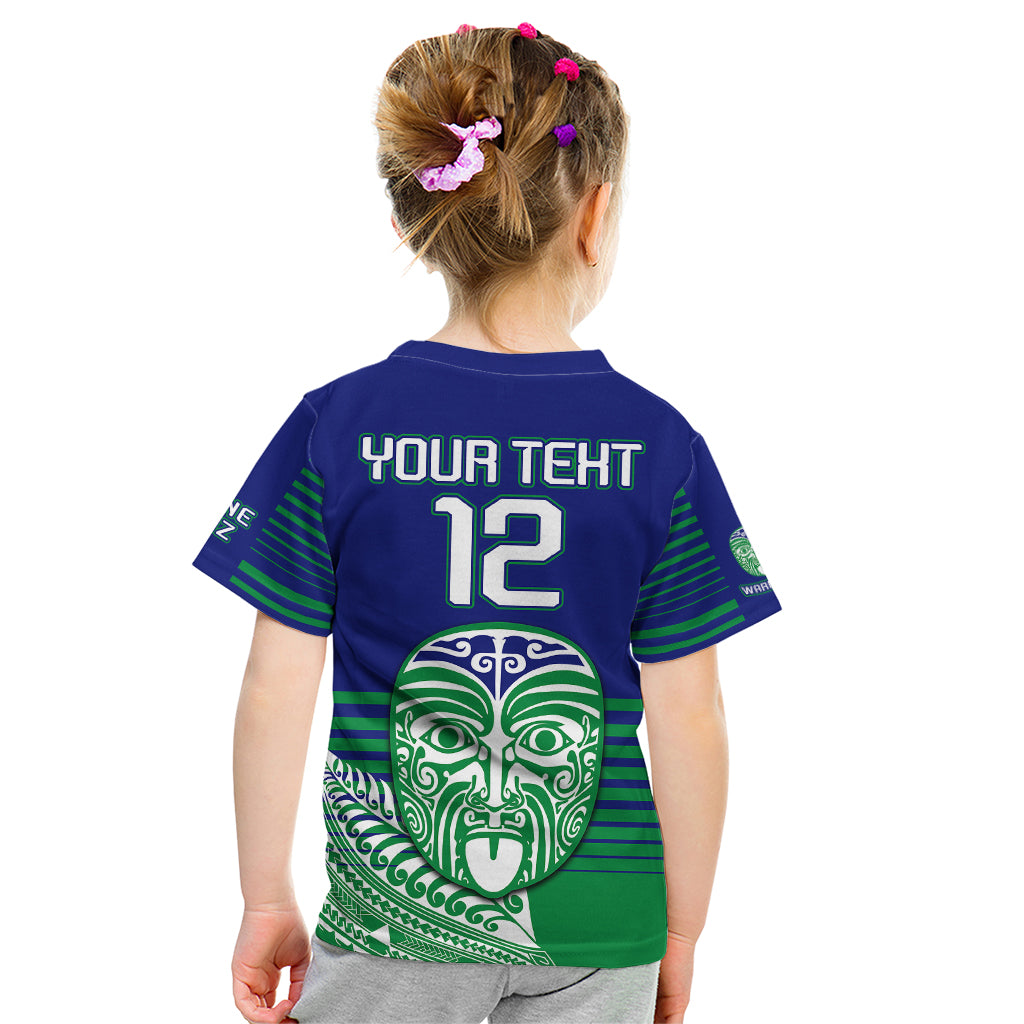 custom-warriors-new-zealand-rugby-kid-t-shirt-maori-face-ta-moko-simple-style