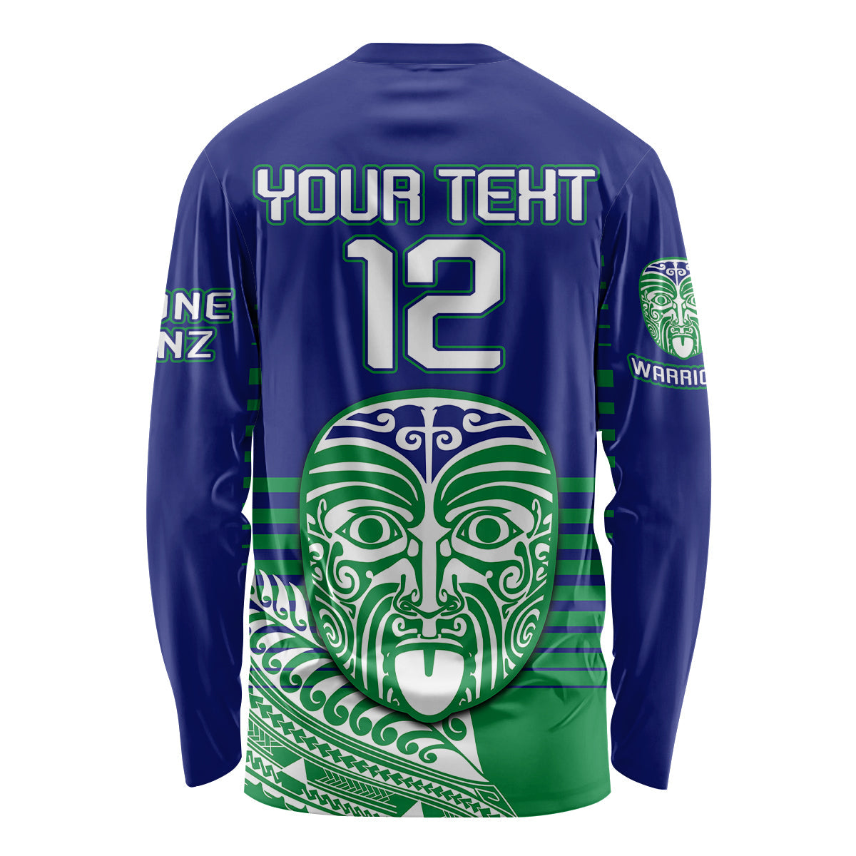 custom-warriors-new-zealand-rugby-long-sleeve-shirt-maori-face-ta-moko-simple-style