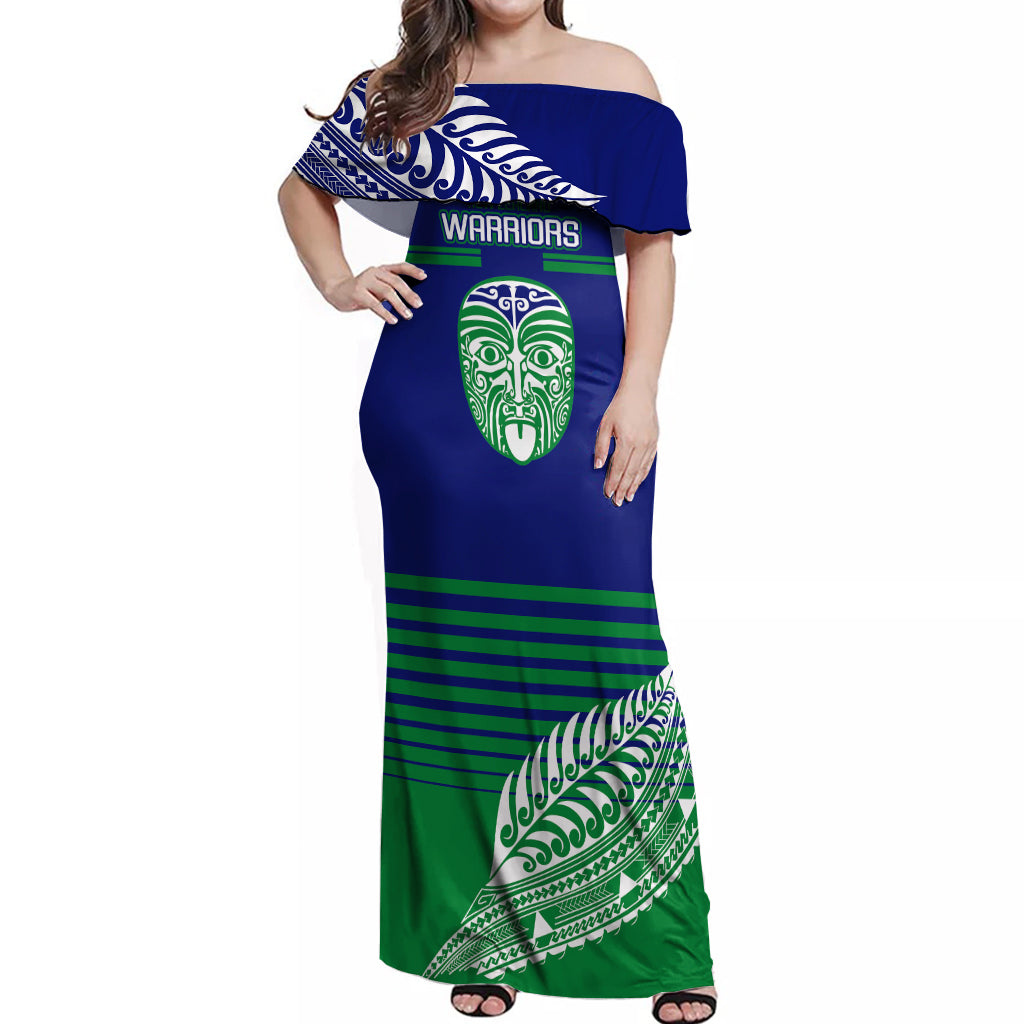 custom-warriors-new-zealand-rugby-off-shoulder-maxi-dress-maori-face-ta-moko-simple-style