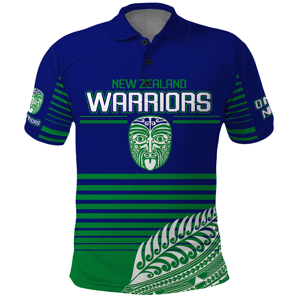 custom-warriors-new-zealand-rugby-polo-shirt-maori-face-ta-moko-simple-style