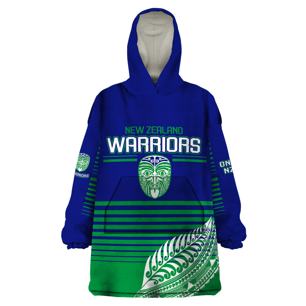 custom-warriors-new-zealand-rugby-wearable-blanket-hoodie-maori-face-ta-moko-simple-style
