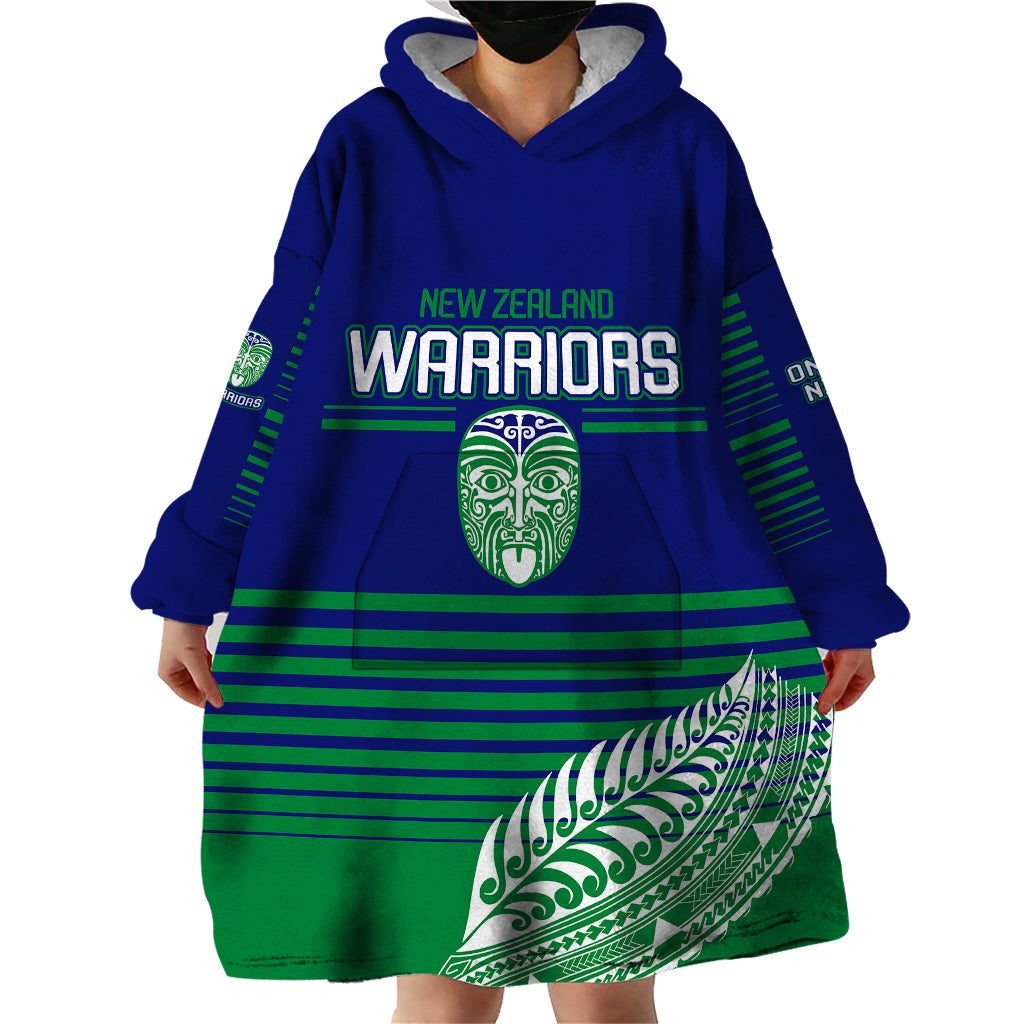 custom-warriors-new-zealand-rugby-wearable-blanket-hoodie-maori-face-ta-moko-simple-style