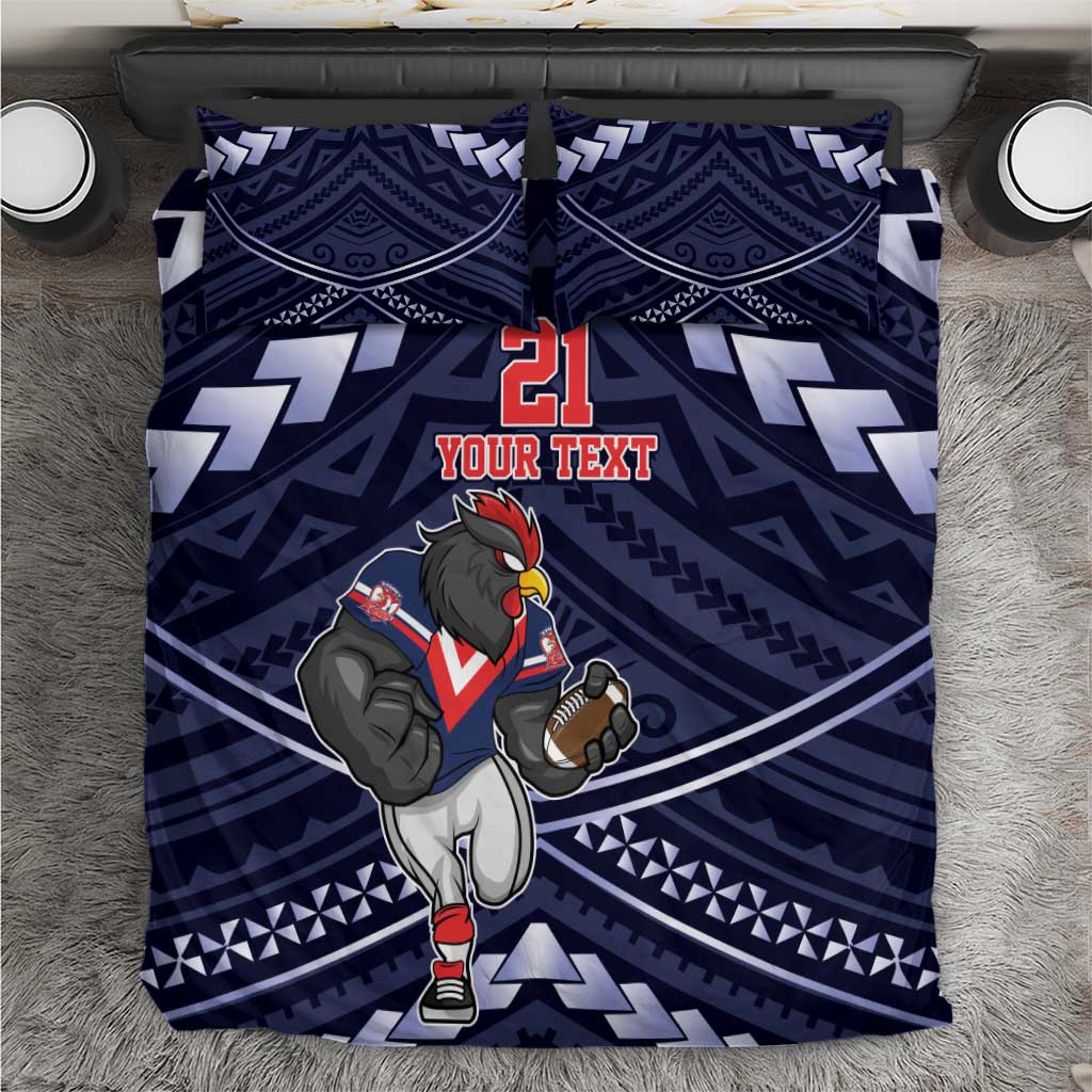 Custom Roosters Rugby Polynesian Tribal Bedding Set - Vibe Hoodie Shop