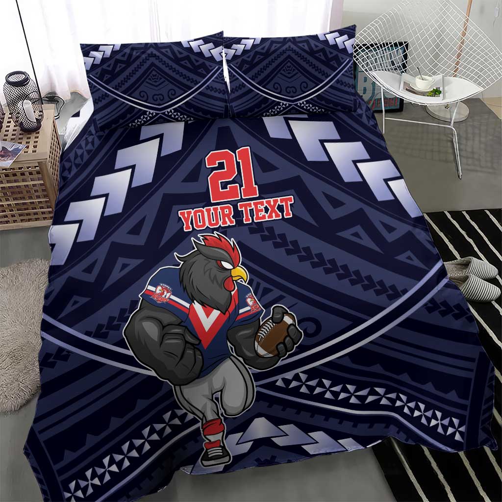 Custom Roosters Rugby Polynesian Tribal Bedding Set - Vibe Hoodie Shop