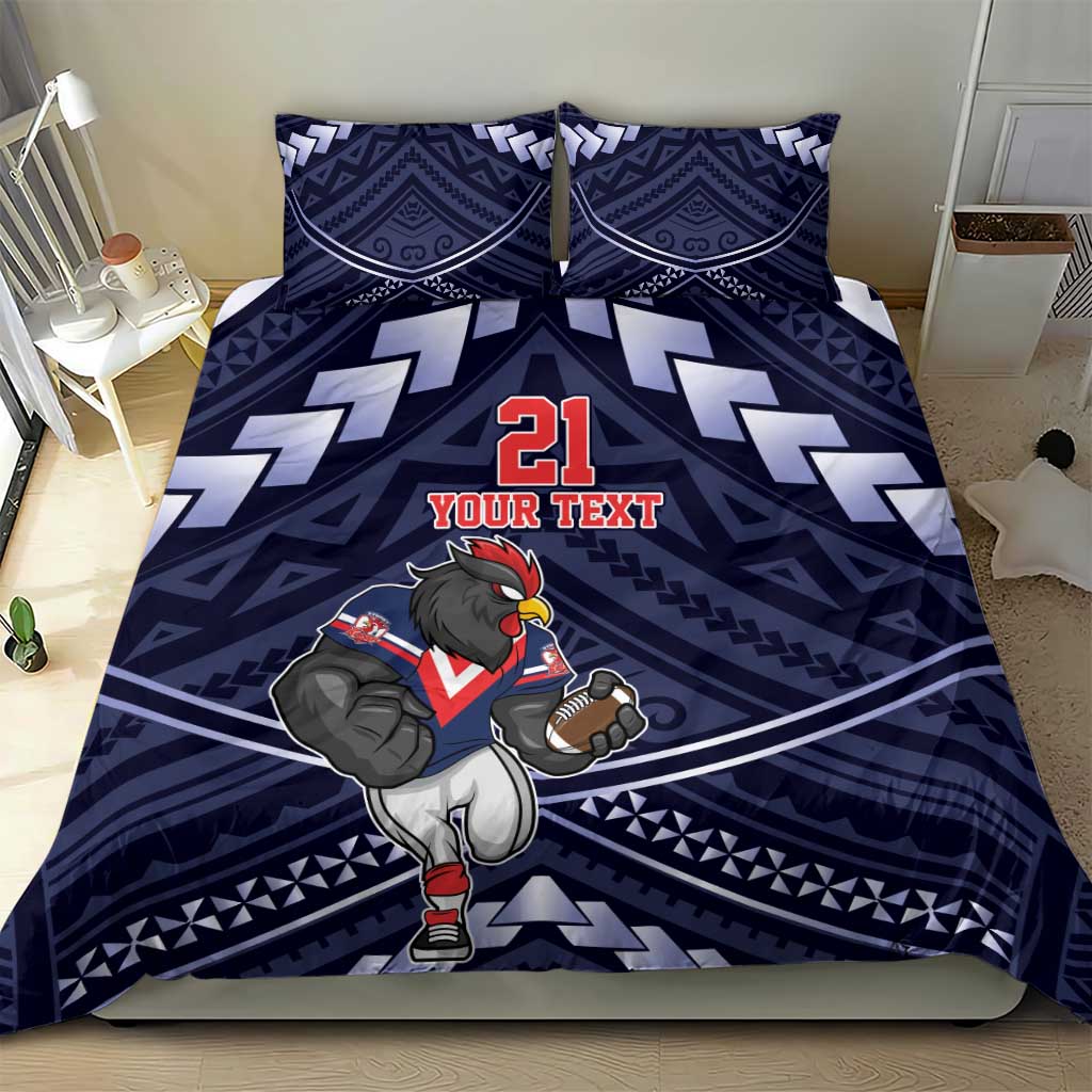 Custom Roosters Rugby Polynesian Tribal Bedding Set - Vibe Hoodie Shop