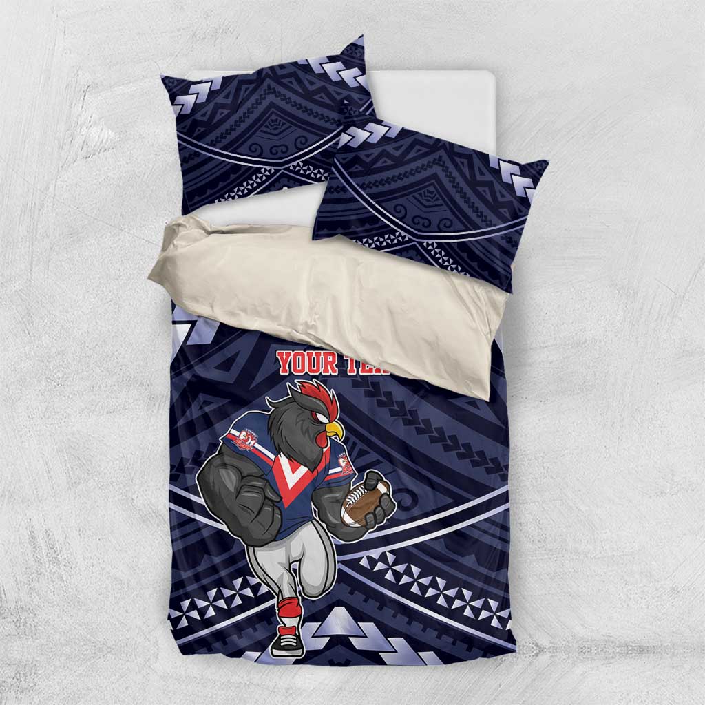 Custom Roosters Rugby Polynesian Tribal Bedding Set - Vibe Hoodie Shop