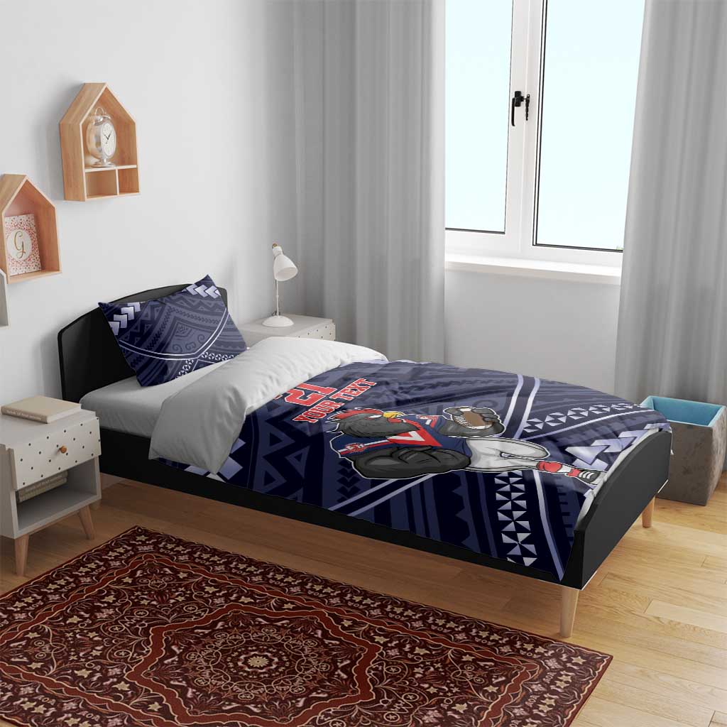 Custom Roosters Rugby Polynesian Tribal Bedding Set - Vibe Hoodie Shop