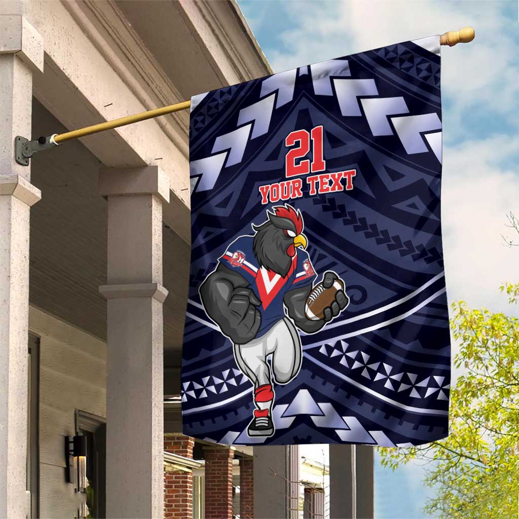 Custom Roosters Rugby Polynesian Tribal Garden Flag - Vibe Hoodie Shop