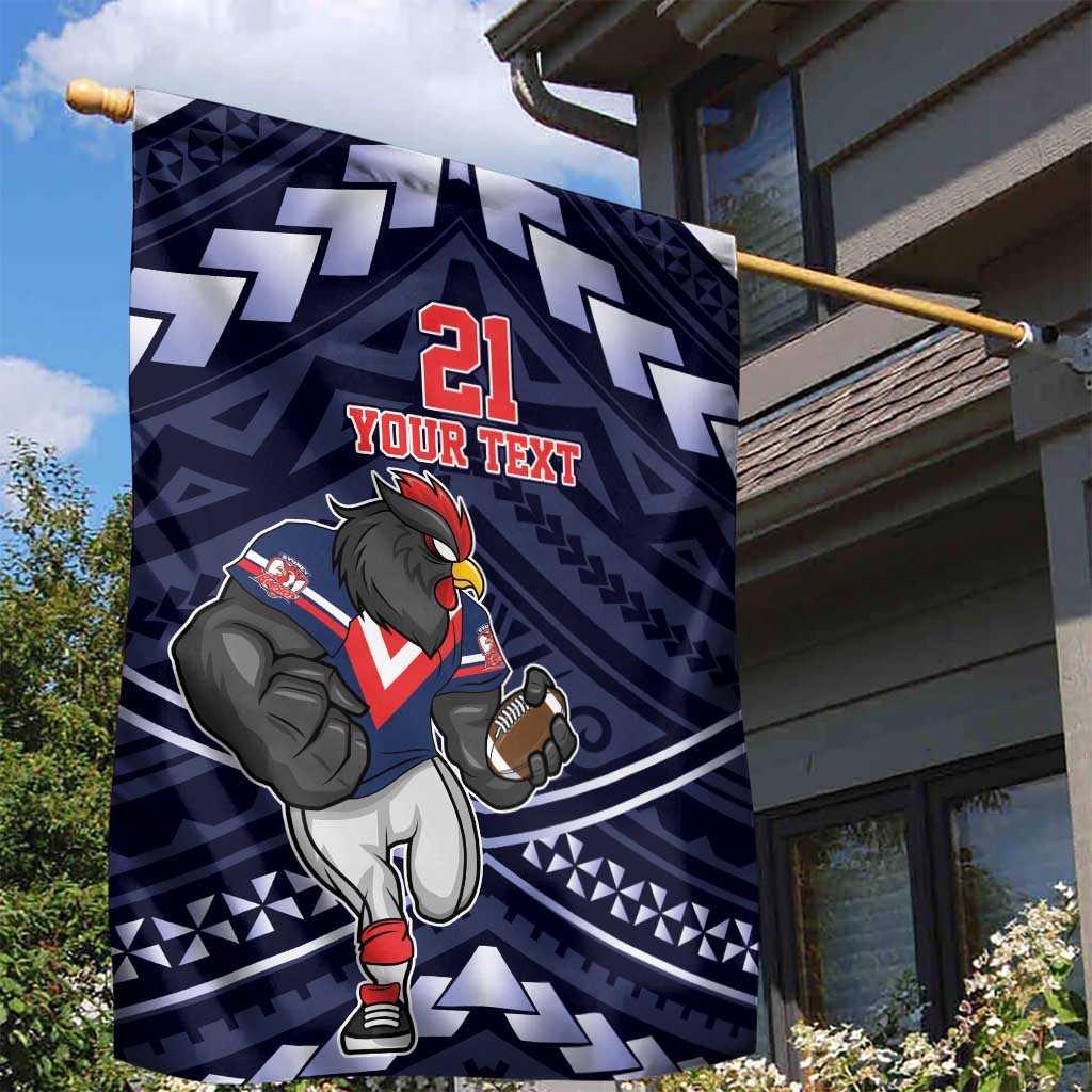 Custom Roosters Rugby Polynesian Tribal Garden Flag - Vibe Hoodie Shop